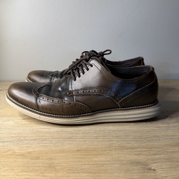 Cole Haan Other - Cole Haan Mens Original Grand Wingtip Oxford Brown Tan Ivory Sneakers Size 10